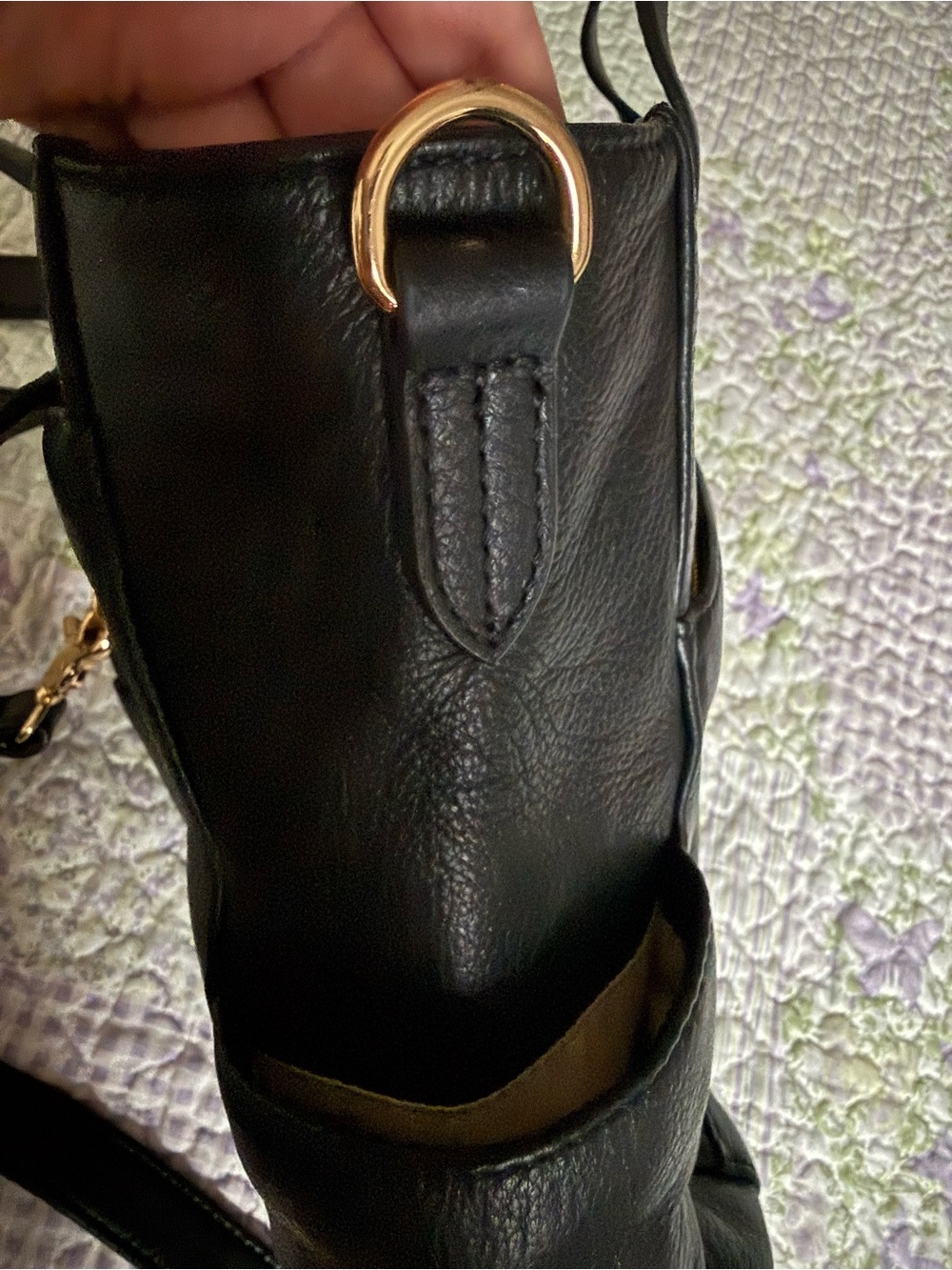 Lily Jade Brittany Leather Tote Bag with Tassel Accent - Picture 9 of 10